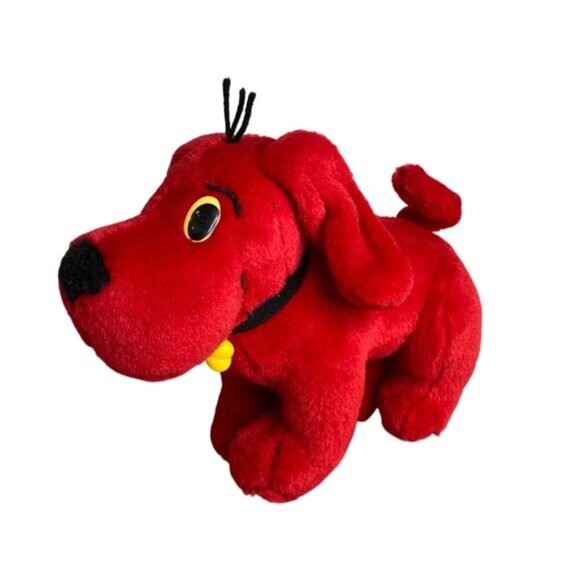 Vintage 2000 Scholastic Clifford The Big Red Dog Plush Toy With Collar 10" - Picture 1 of 6